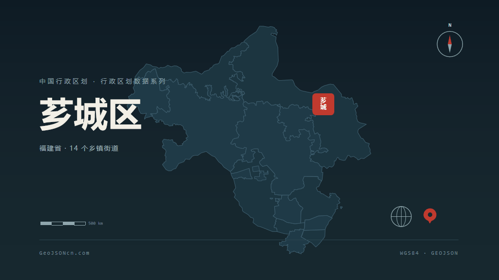 漳州市芗城区矢量地图PPT模板预览图