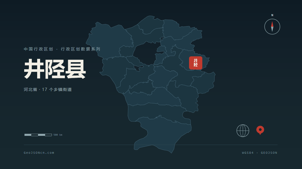 石家庄市井陉县矢量地图PPT模板预览图