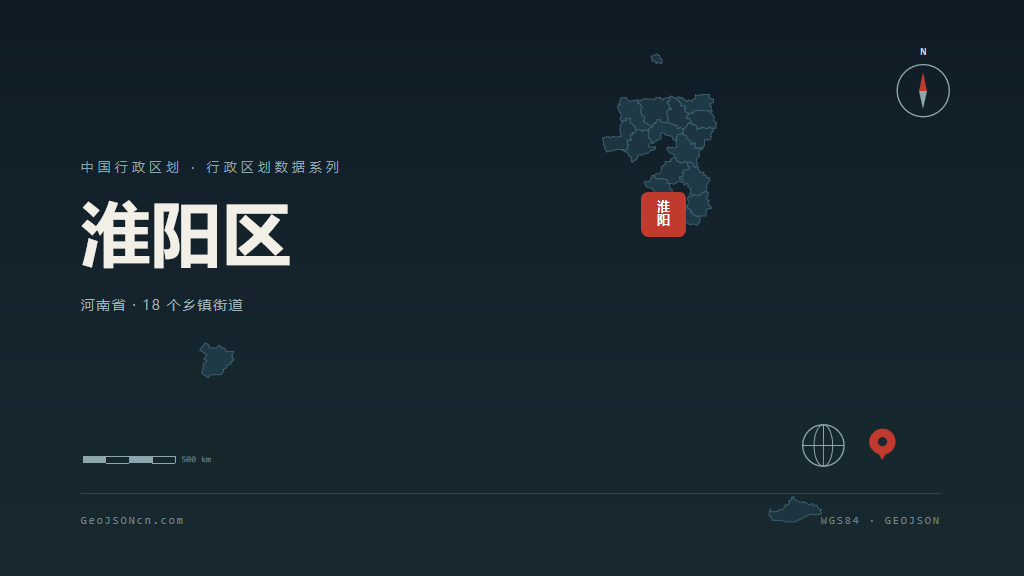 周口市淮阳区矢量地图PPT模板预览图