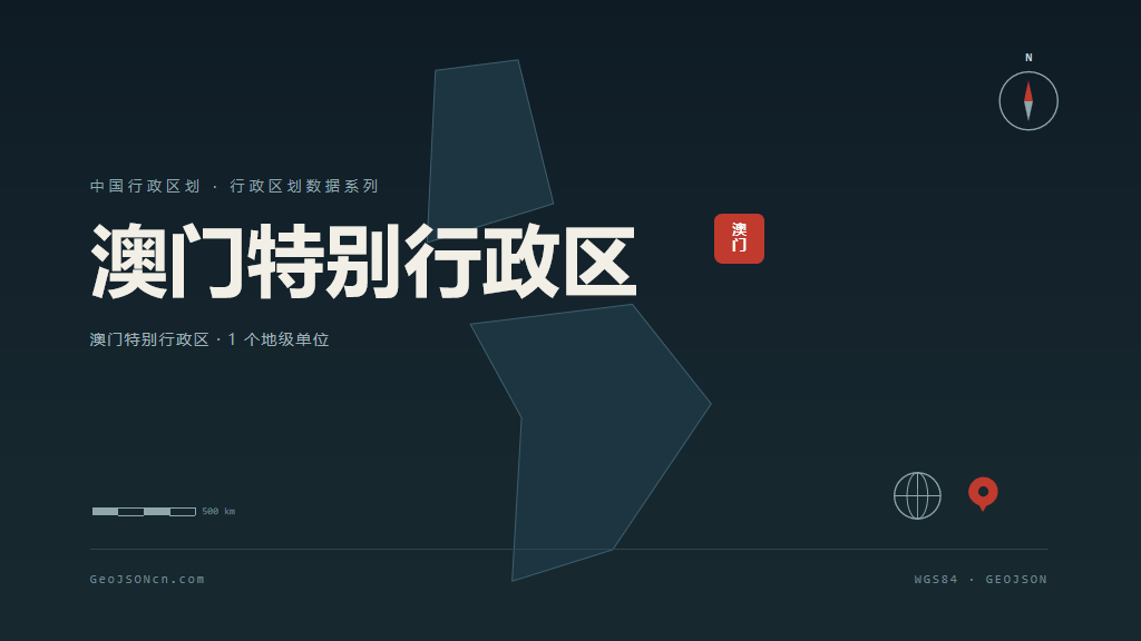 澳门特别行政区矢量地图PPT模板预览（行政区划代码 820000）